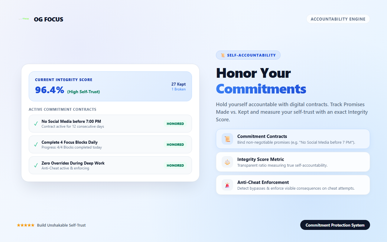 Commitment Contracts & Integrity Score